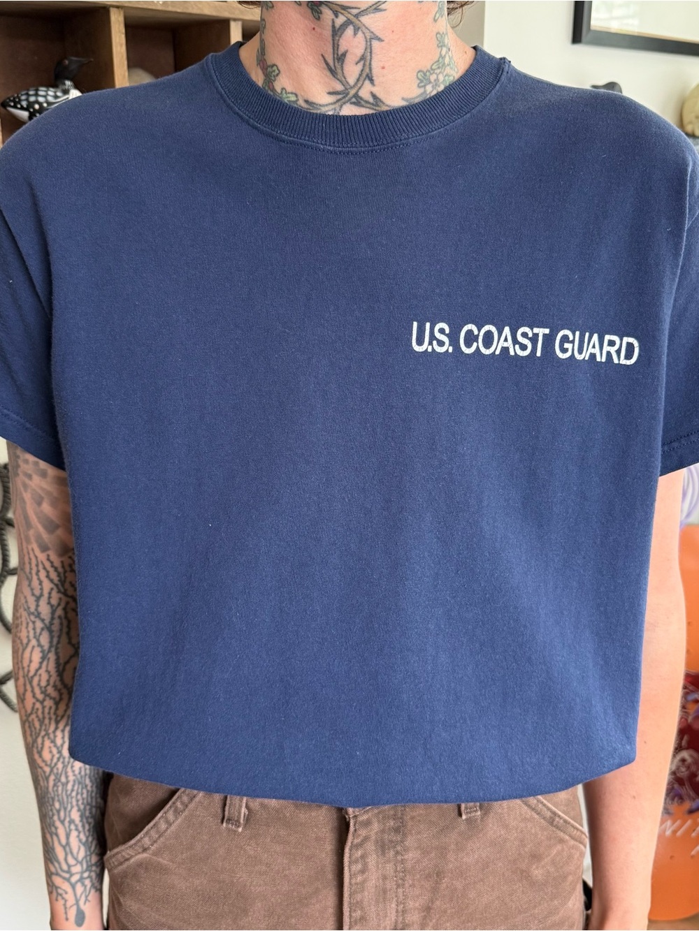 Vintage 90s 2000s US Coast Guard California Graphic Tee USA ~ Size Medium